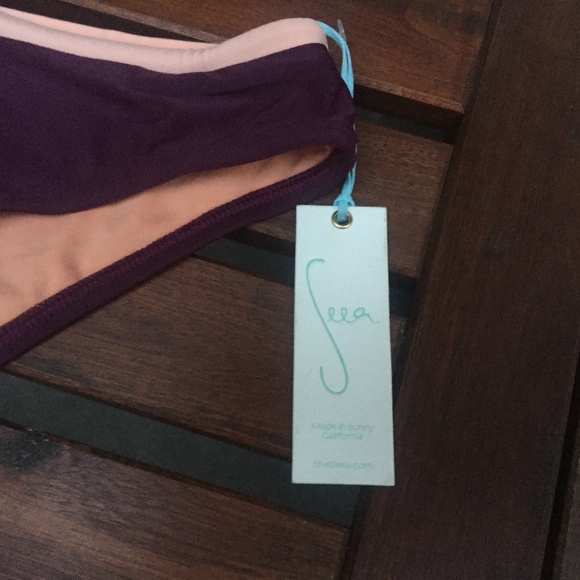 Seea Nosara Burgundy Bikini Bottom XS - Picture 6 of 8